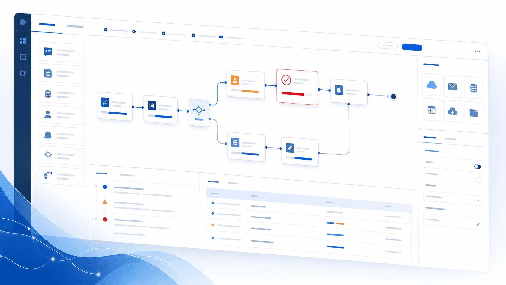 TASKBASE AI workflow screen mockup